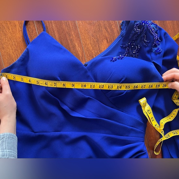 Allure Royal Blue Evening Dress - Picture 9 of 13